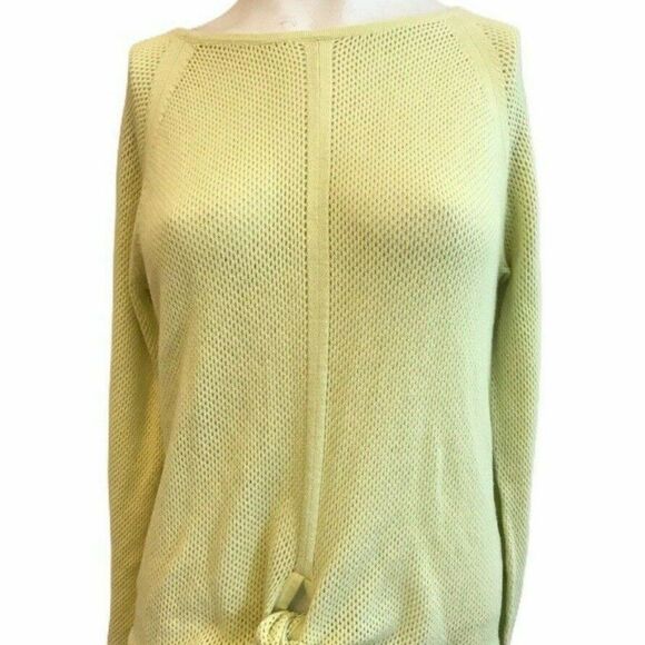 Chicos Ladies Size 1 Medium Top Waffle See Through - Picture 1 of 4